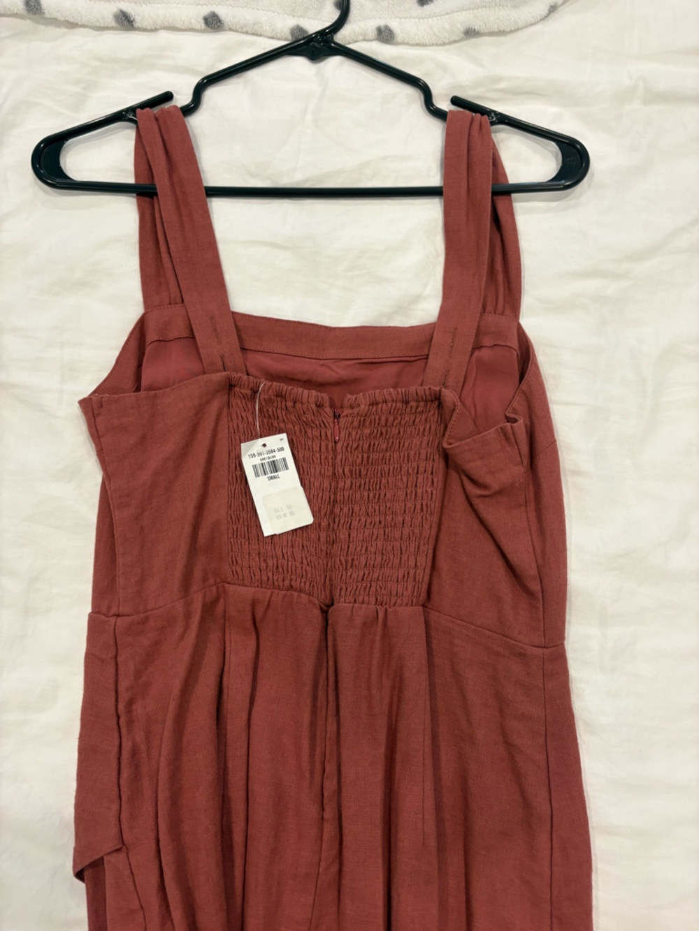 Abercrombie & Fitch Rust Midi Dress with Wide Straps - Picture 3 of 4